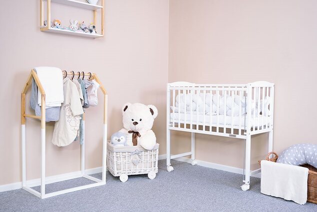 Gyermek kikötői kiságy New Baby MATEO 90x40 cm fehér