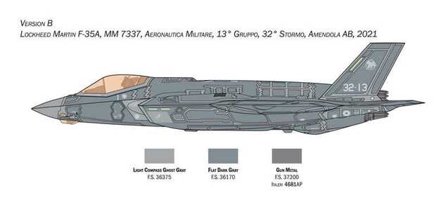 Model Kit letadlo 1464 - F-35A Lightning II (Beast Mode) (1:72)