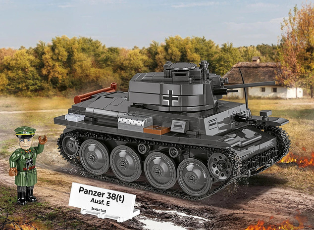 Cobi 2666 World War II Panzer 38(t)/ČKD LT vz. 38, 2v1, 1:28, 705 k, 1 f