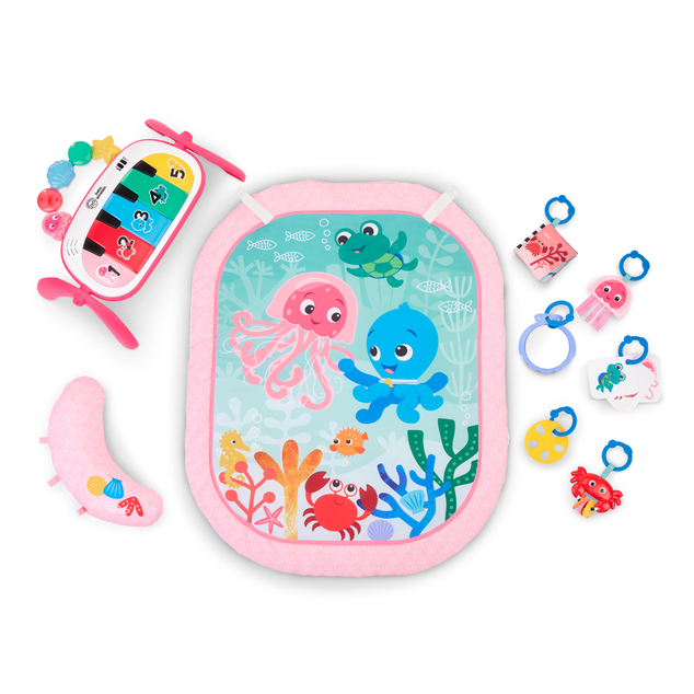 BABY EINSTEIN Igračka deka s aktivnostima 4u1 Kickin’ Tunes™ Jellyfish Jamboree™ 0m+