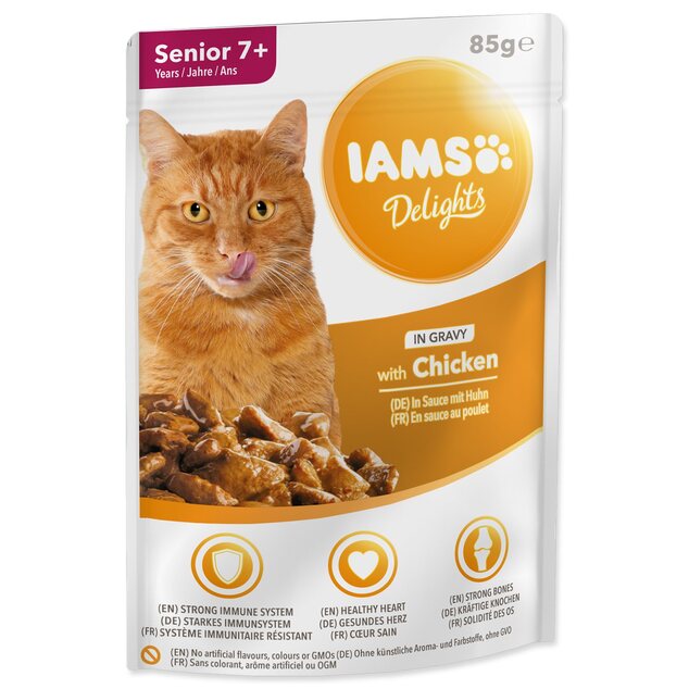 IAMS SENIOR punga - pui in sos 85g