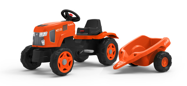 Falk Tractor de pedales Kubota con remolque