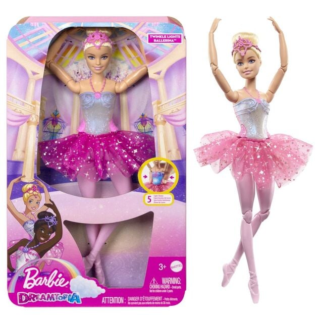 Mattel Barbie Svietiaca magická baletka s ružovou sukňou
