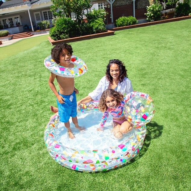 Piscina gonfiabile Intex con palla e ruota, 122 x 25 cm