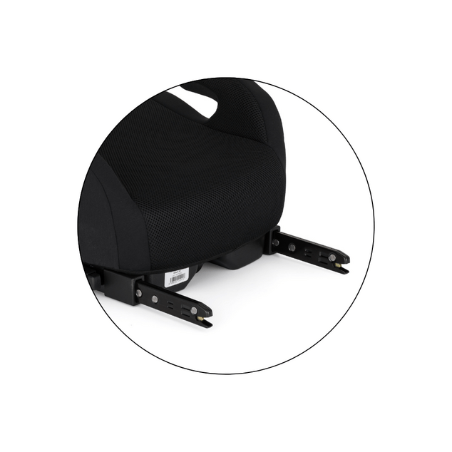 PETITE&amp;MARS Podsedák Optimus Pro i-Size Air Coal Black 125 - 150 cm (22-36 kg)
