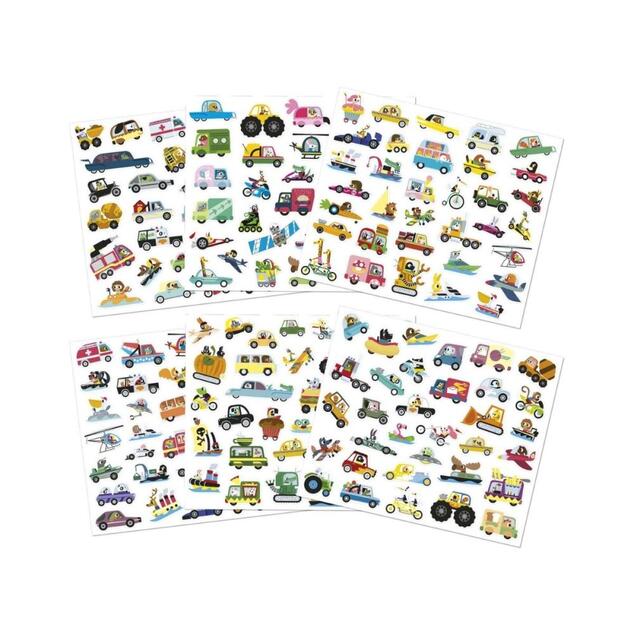 Janod Stickers Samolepky Dopravné prostiedky 200 ks