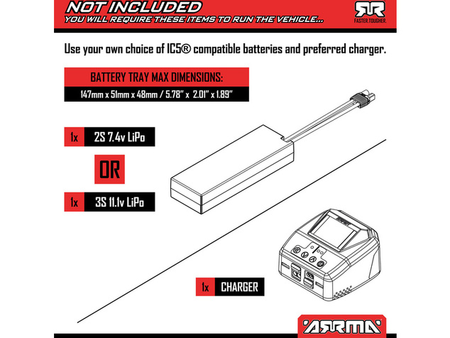Arrma Infraction 223S DSC BLX 1:8 RTR čierna