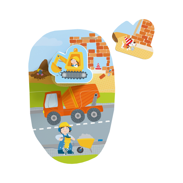 Haba Puzzle pre najmenších Stavenisko 4 ks