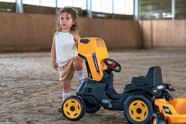 Falk Tractor de pedales JCB con remolque