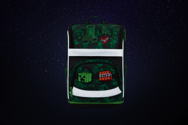 BAAGL SET 3 Zippy Plus Minecraft Boom: cartella, astuccio, sacchetto