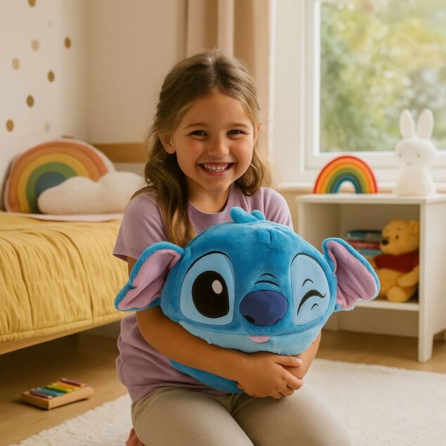 Cozy Noxxiez HW776 Stitch - topli plišani jastuk 3 u 1