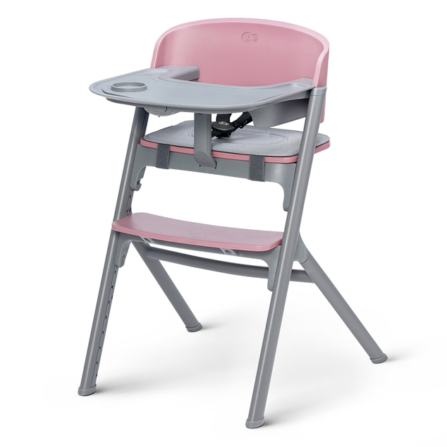KINDERKRAFT SELECT Set jedálenská stolička Livy Aster Pink + lehátko Calmee, Premium