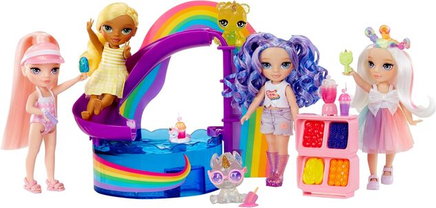 Rainbow High Sada s malou sestričkou – bazén
