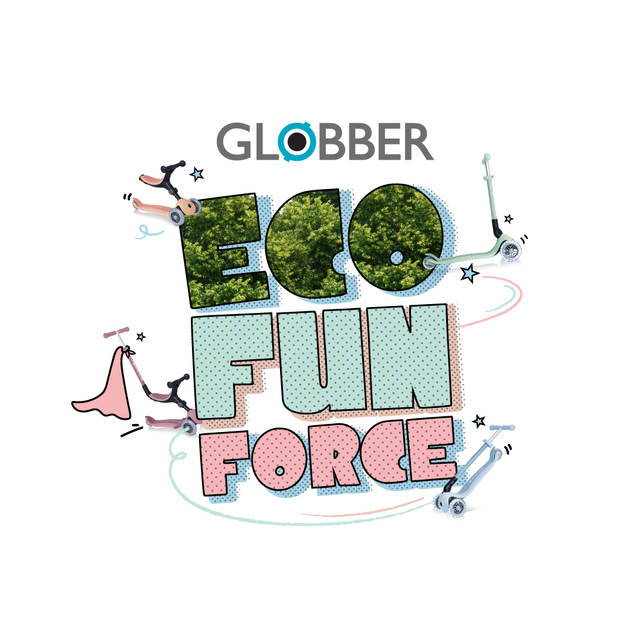 Globber kolobežka Junior Foldable lights Ecologic - Berry