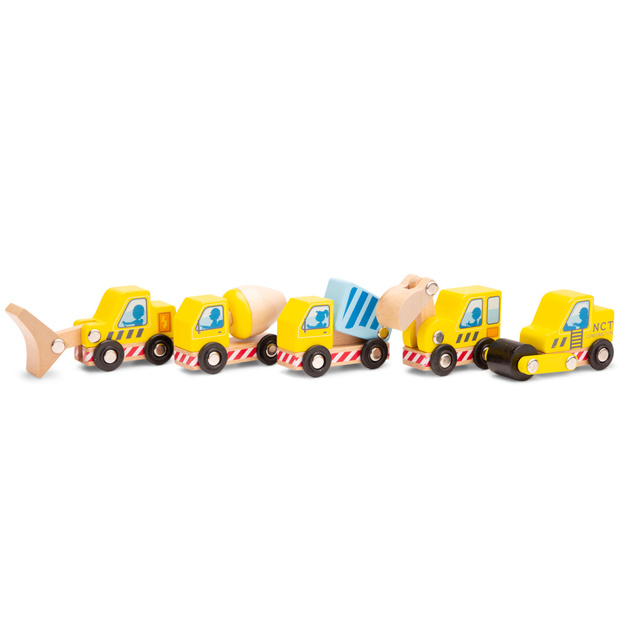 New Classic Toys Set von Baustellenfahrzeugen - 5 Stück