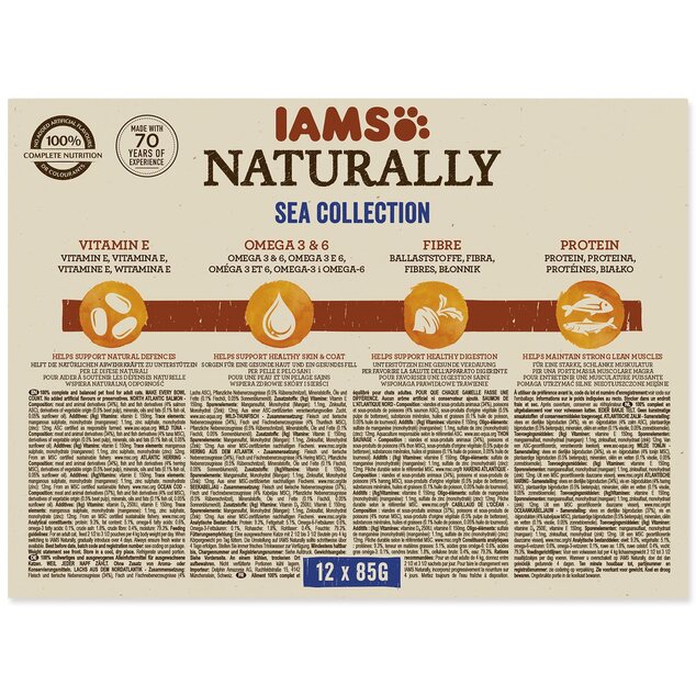 Kaps.IAMS Naturally carne di mare in salsa multip.12x85g