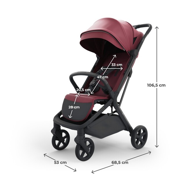 Kinderkraft Select Kočík športový Nubi 3 Dark Ruby