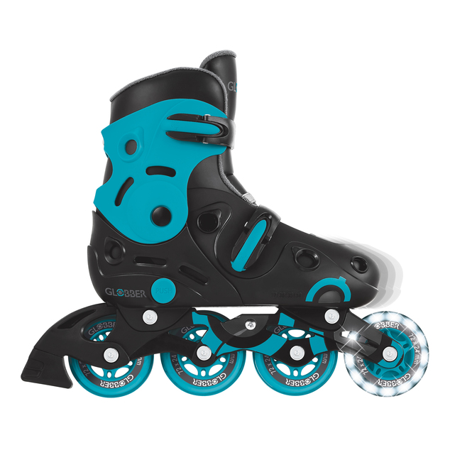 Globber Patins en ligne réglables 34-37 Noir-Aqua