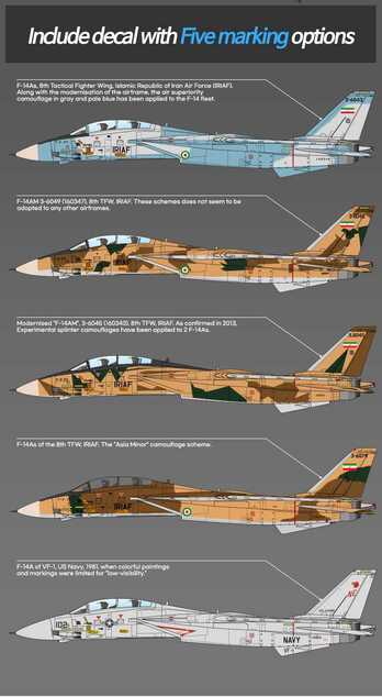Model Kit repülőgép 12594 - F-14A "IRIAF" (1:72)