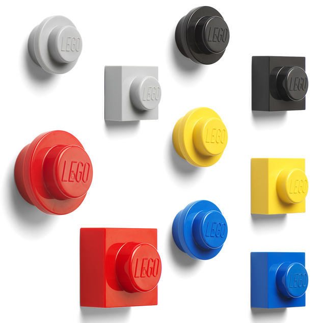 LEGO magnetky, set 2 ks červená