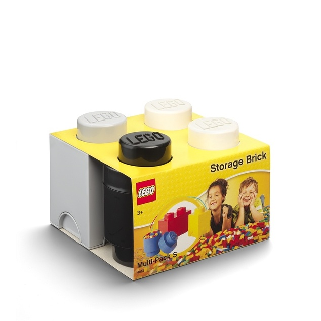 LEGO® Aufbewahrungsboxen Multi-Pack 3 Stück - schwarz, weiß, grau