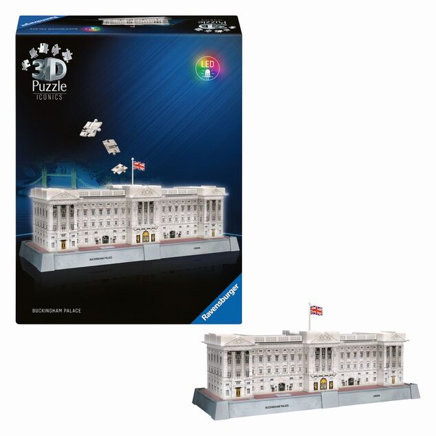 Ravensburger Iconics: Buckinghamský palác (Nočná edícia)