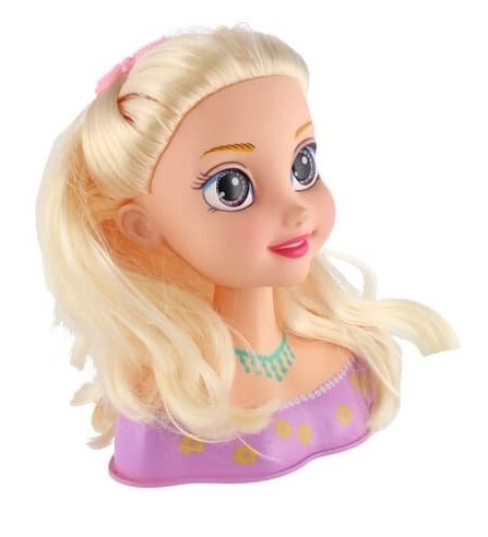 Česacia hlava veľká blond s doplnkami
