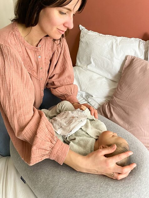 Cuscino gravidanza e allattamento Multirelax 3 in 1 Cotone, Grey Bunny