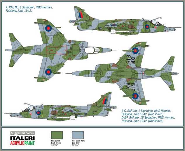 Model Kit letadlo 1401 - HARRIER GR.3 (1:72)