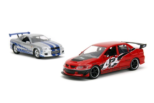 Rýchlo a zbesilo Twin Pack 2006 Mitsubishi Lancer Evo IX + Brianov 2002 Nissan Skyline GTR