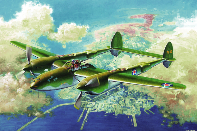 Modellbausatz Flugzeug 12208 - P-38F LIGHTNING GLACIER GIRL (1:48)