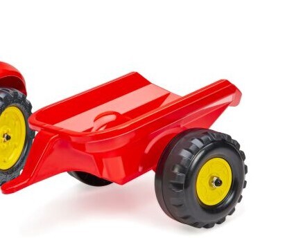 Falk šliapací traktor 2058L Country Farmer s vlečkou - červený