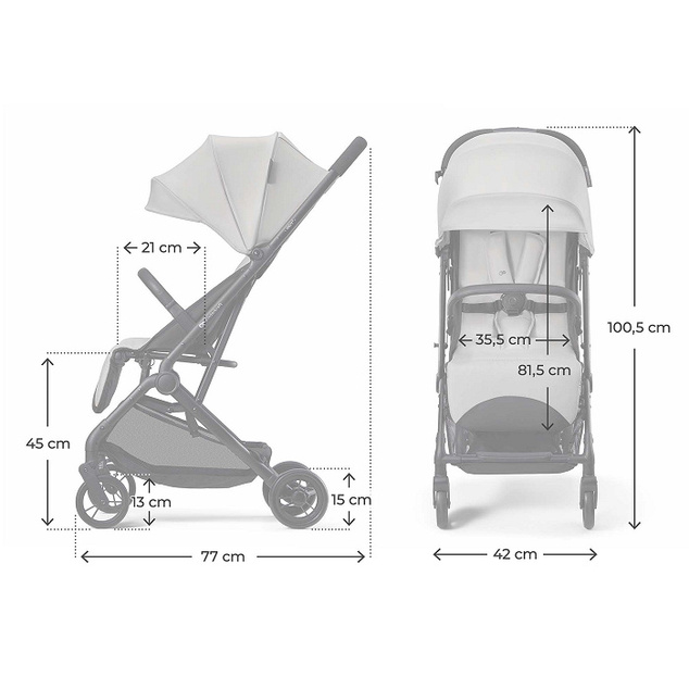 KINDERKRAFT Cărucior sport Indy 3 Urban Grey