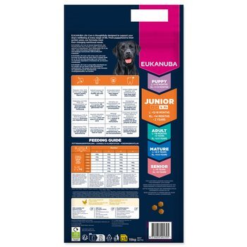 Krmivo EUKANUBA Junior Large rich in fresh chicken 15 kg