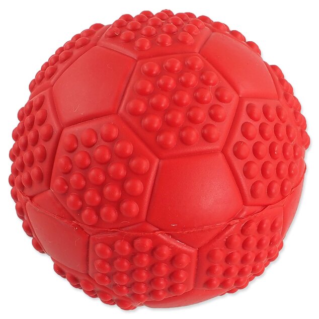 Hračka Dog Fantasy lopta futbal s bodlinami pískacia mix farieb 7cm