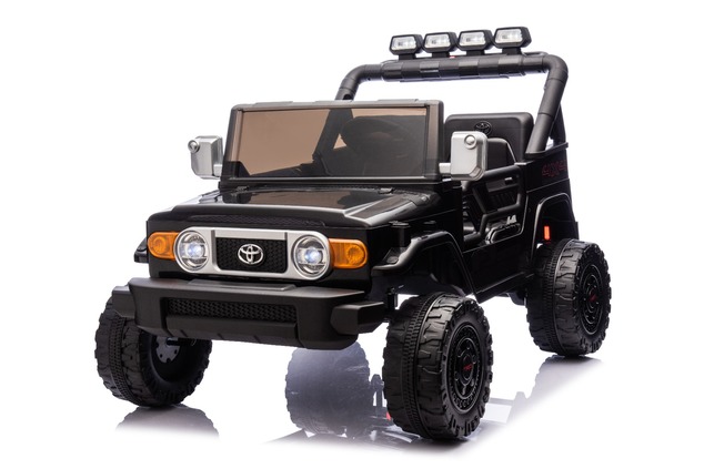 Elektrické autíčko Toyota FJ Cruiser XXL s pohonom 4x4, licencované (Dvojmiestne), čierne,
