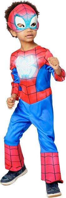 SPIDERMAN svietiaci v tme detský kostým veľkosť XXS(98-104cm)