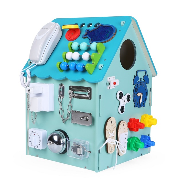 2Kids Toys Activity board Domček modrý