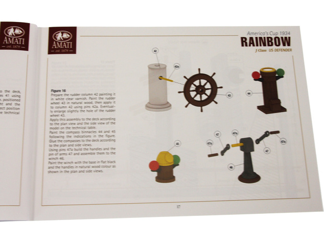 Komplet jadrnice AMATI Rainbow 1934 1:80 z dokončanim trupom