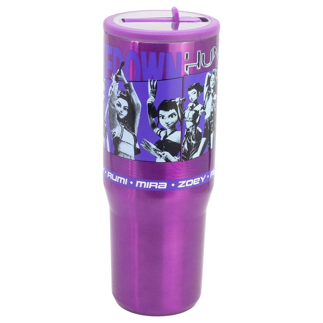 K-Pop Demon Hunters Tazza Termica con Cannuccia e Manico 920 ml