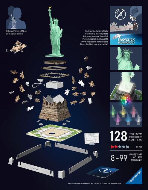 Ravensburger Iconics: Freiheitsstatue (Nacht-Edition)