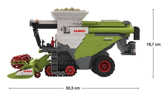 BRIXIES Plus 222.734 CLAAS LEXION 8900 TERRA TRAC - kombajn s prívesom, 1498 k