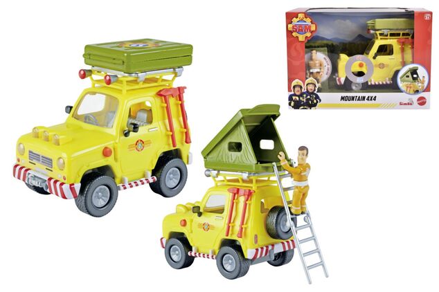 Simba Fireman Sam auto Mountain 4x4 s figúrkou 16 cm