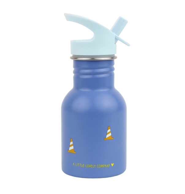 A Little Lovely Company - bouteille à boire en acier inoxydable à paroi simple, 350 ml - camion benn