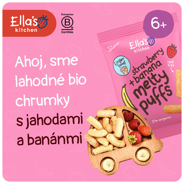 Ella's Kitchen BIO Chrumky jahoda a banán (20 g)