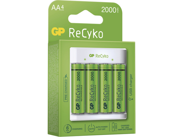 GP USB nabíjačka Eco E441 + 4AA GP ReCyko 2100