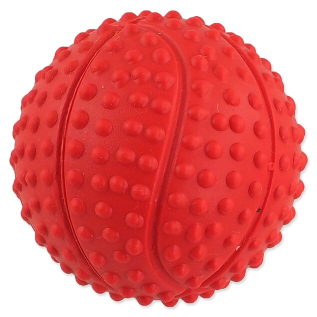 Hračka Dog Fantasy lopta basketbal s bodlinami pískacia mix farieb 5,5cm