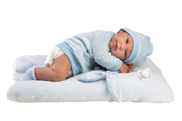 Llorens 84345 NEW BORN NIÑO - muñeca bebé realista con cuerpo de vinilo completo