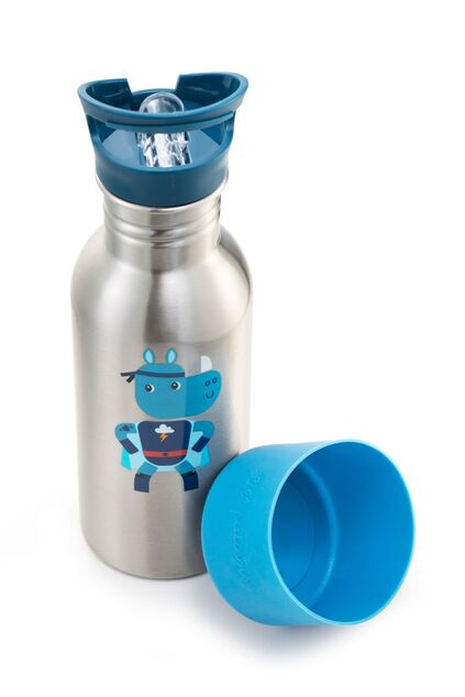Lilliputiens - Edelstahl-Trinkflasche - Nashorn Marius - 600 ml