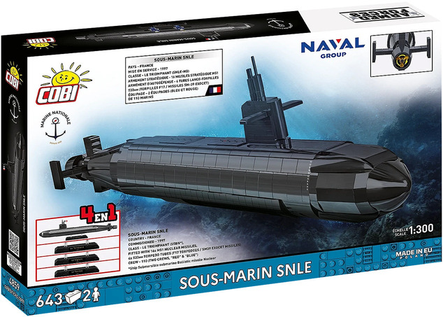 Cobi 4859 Armed Forces Sous-marin SNLE 4v1, 1:300, 643 k, 2 f